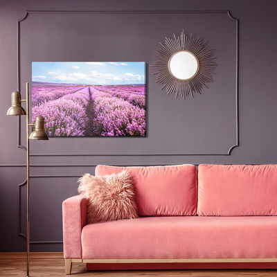 Ljuddämpande tavla - 3d blooming lavender field