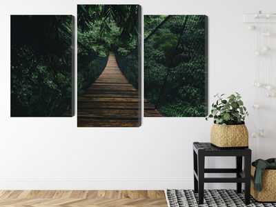 Ljuddämpande tavla - Wooden suspension bridge