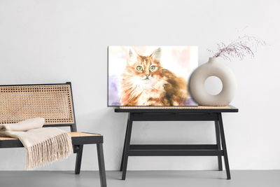 Ljuddämpande tavla - A cat like painted