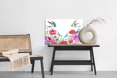 Ljuddämpande tavla - Watercolor poppies