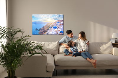 Ljuddämpande tavla - Sea and sunny greece