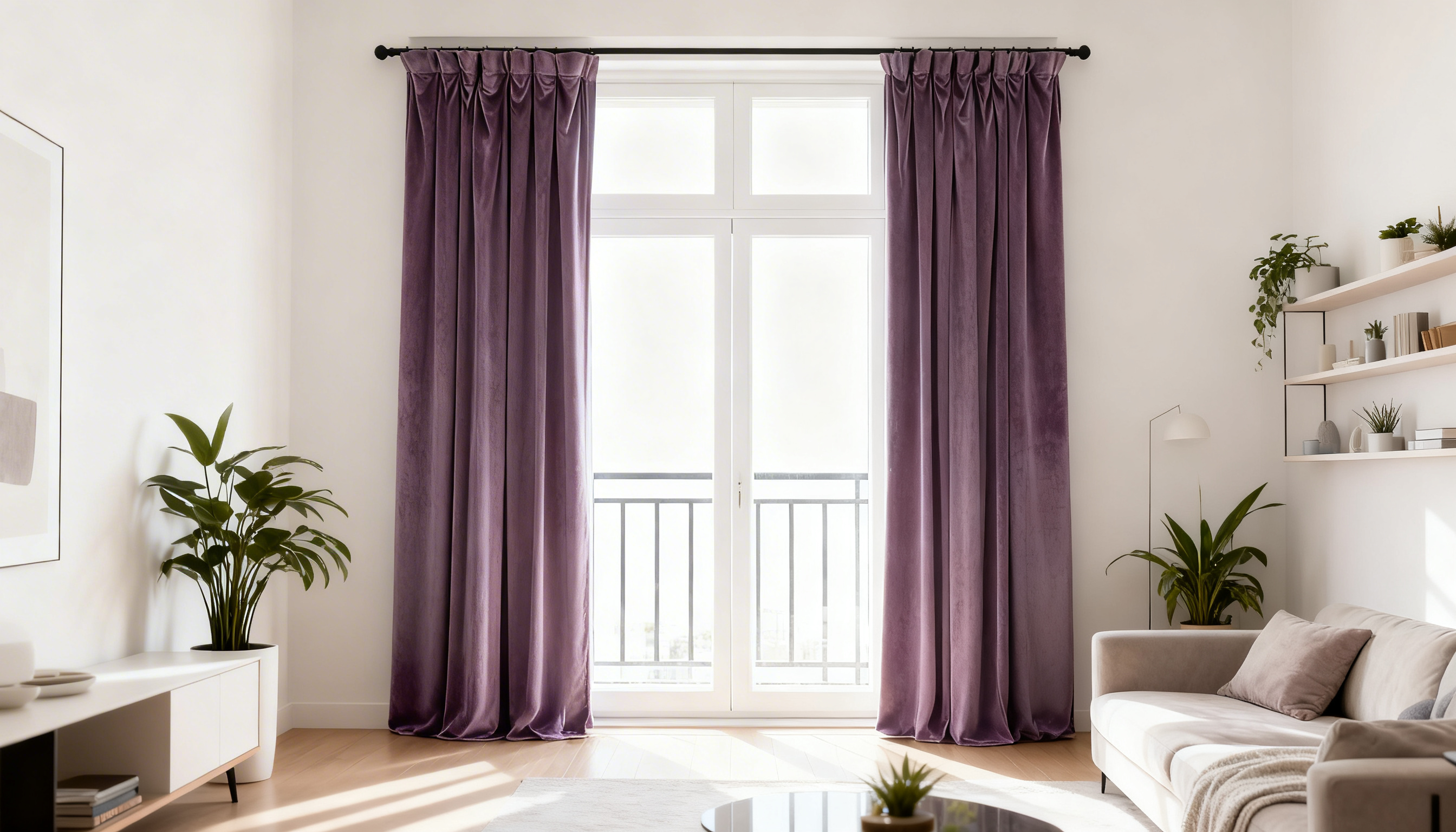 Ljudabsorbera med gardiner