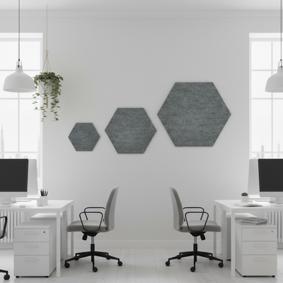 Ljudabsorbering till vägg - PES hexagon wall