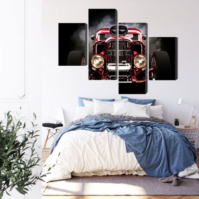 Ljuddämpande tavla - Hot rod car on a smoke
