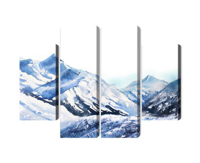 Ljuddämpande tavla - Watercolor mountain peak