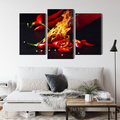 Ljuddämpande tavla - Burning knife