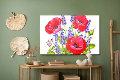 Ljuddämpande tavla - Bouquet of poppies