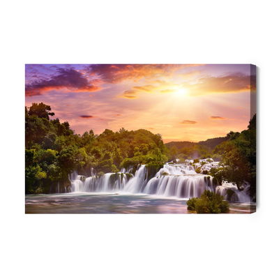 Ljuddämpande tavla - Sunset over a croatian