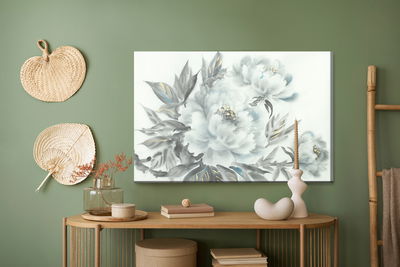 Ljuddämpande tavla - Peonies as painted