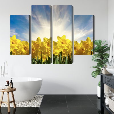 Ljuddämpande tavla - 3d daffodils field