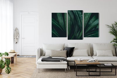 Ljuddämpande tavla - Dark green leaves on a macro