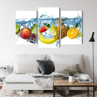 Ljuddämpande tavla - Fresh fruit in the water