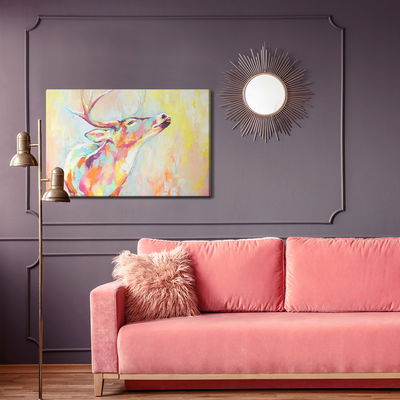 Ljuddämpande tavla - Watercolor painted colorful