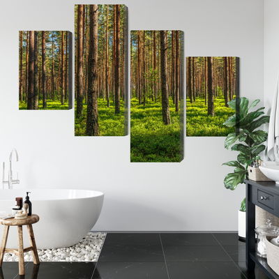 Ljuddämpande tavla - 3d pine forest