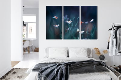 Ljuddämpande tavla - Ladybugs and wildflowers