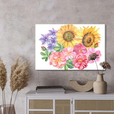 Ljuddämpande tavla - Flower composition painted