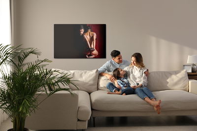 Ljuddämpande tavla - Tied up woman