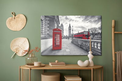 Ljuddämpande tavla - Red telephone box in London