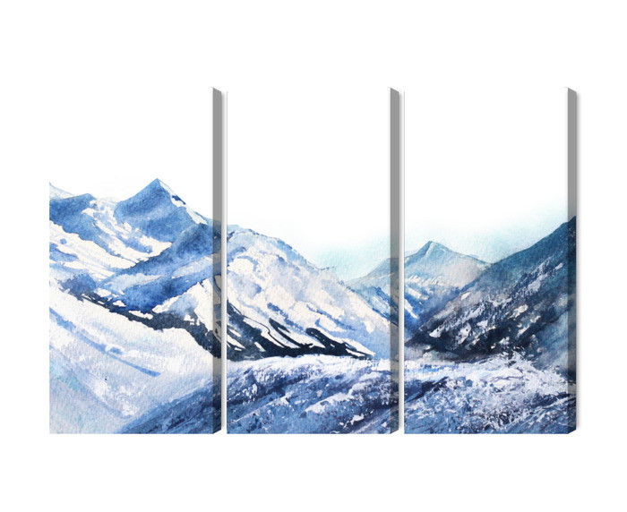 Ljuddämpande tavla - Watercolor mountain peak