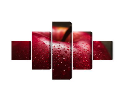 Ljuddämpande tavla - Red apple on a macro scale