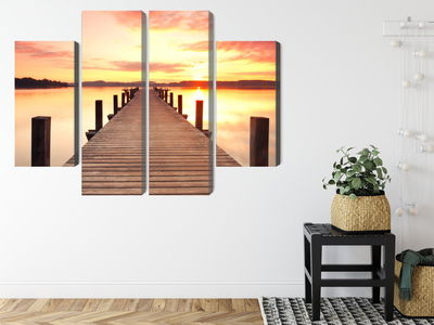 Ljuddämpande tavla - Sunset on the pier