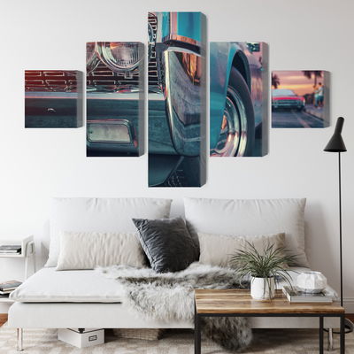 Ljuddämpande tavla - Retro style cars