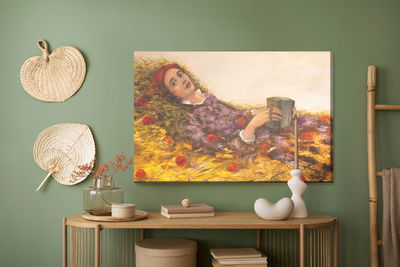 Ljuddämpande tavla - A woman among the poppies