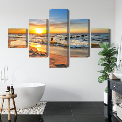 Ljuddämpande tavla - Baltic sea at sunset