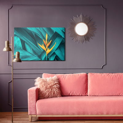 Ljuddämpande tavla - Orange flower