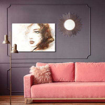 Ljuddämpande tavla - Portrait of a woman in brown