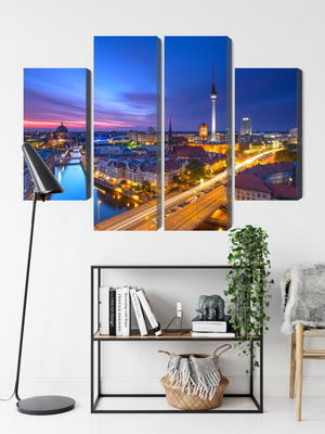 Ljuddämpande tavla - Berlin panorama at sunset