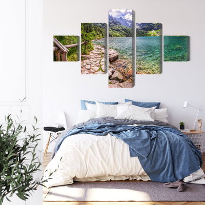 Ljuddämpande tavla - 3d view of the lake