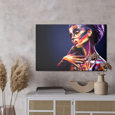 Ljuddämpande tavla - Colorful female portrait