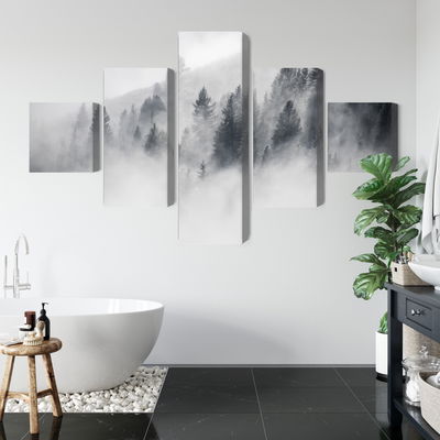 Ljuddämpande tavla - The forest is shrouded in fog