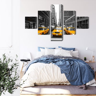 Ljuddämpande tavla - Yellow taxis in New York city