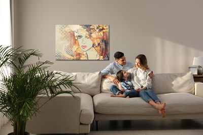 Ljuddämpande tavla - Art sketching beautiful girl