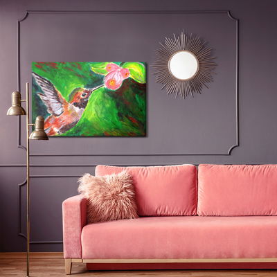 Ljuddämpande tavla - Hummingbird bird