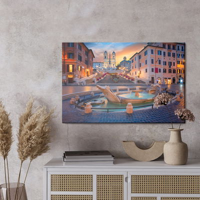 Ljuddämpande tavla - The spanish steps in Rome 3d