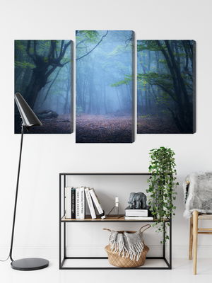 Ljuddämpande tavla - Hazy 3d forest landscape