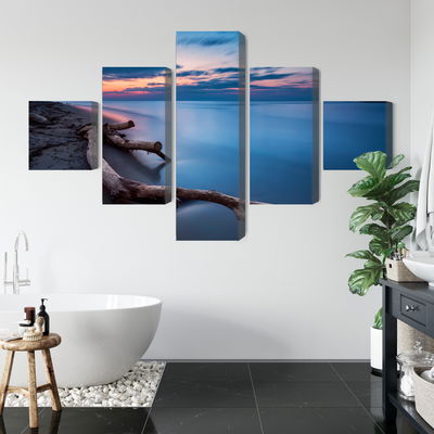 Ljuddämpande tavla - The sea landscape at evening