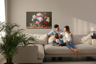 Ljuddämpande tavla - Peonies with strawberries