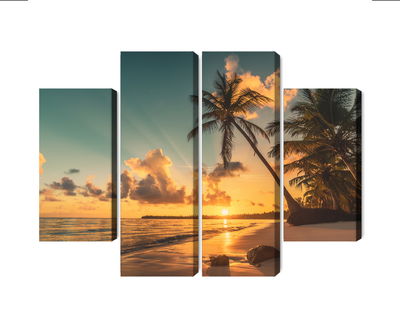 Ljuddämpande tavla - Sunset on the dominican beach