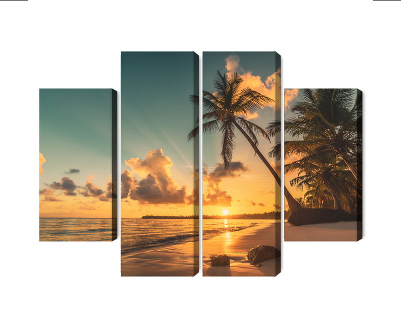 Ljuddämpande tavla - Sunset on the dominican beach