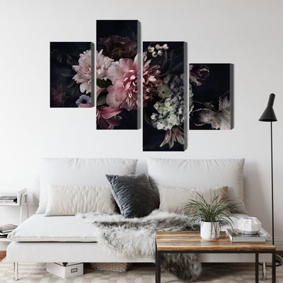 Ljuddämpande tavla - Flowers in vintage style