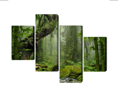 Ljuddämpande tavla - The green of the rain forest