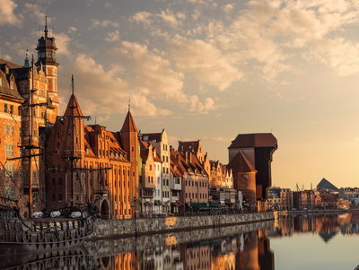 Ljuddämpande tavla - The port of gdansk at sunset