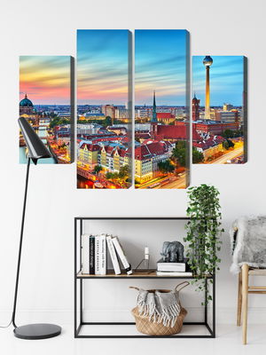 Ljuddämpande tavla - Colorful sky and berlin