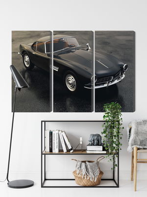 Ljuddämpande tavla - Vintage black sports car