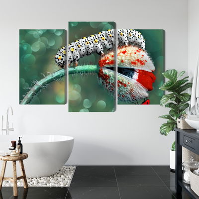 Ljuddämpande tavla - A caterpillar and a ladybug