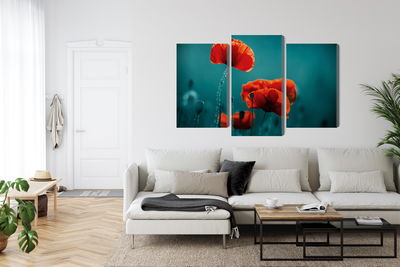 Ljuddämpande tavla - Macro poppies